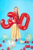 Fóliový balón Číslo 3 červený 86 cm Náhled obrázku produktu 6