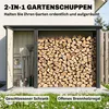 Outsunny 2-in-1 Kaminholzregal Außen verzinkter Stahl 235 x Produktbild-Vorschau 4