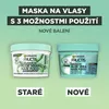 Comparison of old and new packaging for Garnier Fructis Hair Food Aloe Vera Hydrating Mask. Podgląd zdjęcia produktu