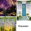 OKWISH 12 Pack künstliche Glyzinien Blumen, Girlande Produktbild-Vorschau 5