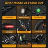 A collage of images showcasing the features of an electric bicycle. Produktbild-Vorschau