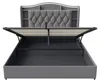 UnboxG Polsterbett 140x190 cm Grau mit LED & Stauraum, Samt Produktbild-Vorschau 12