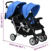 Tandem-Kinderwagen Stahl Blau und Schwarz Produktbild-Vorschau 8