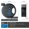 CSL - USB 3.2 In-Desk USB Hub - Tisch Kabeldurchführung - Produktbild-Vorschau 2
