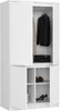 BDW Armoire 4 portes, penderie 4 étagères, blanc Voir les images du produit 1