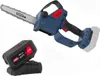 A cordless mini chainsaw and its battery pack with charger are displayed against a white background. Produktbild-Vorschau