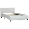vidaXL Cadre de lit avec LED Blanc Similicuir 100x200 cm Voir les images du produit 3