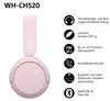 Sony WHCH520P.CE7, Kabellos, 20 - 20000 Hz, Anrufe/Musik, Produktbild-Vorschau 7