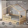 ML-Design Kinderbett Hausbett 90x200 cm Natur mit Matratze Produktbild-Vorschau 2