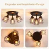 LED Deckenlampe Schwarz 25cm E27 Rund Deckenstrahler 3 Produktbild-Vorschau 6