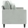 vidaXL 2-Sitzer-Sofa Hellgrau 140 cm Samt Produktbild-Vorschau 4