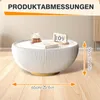 Moderný okrúhly konferenčný stolík s keramickou doskou a Náhľad obrázku produktu 2
