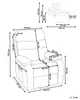 BELIANI Sessel Hellbeige Stoff Elektrisch Verstellbar mit Produktbild-Vorschau 3