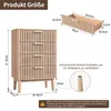 INONEFT Kommode met 4 lades, houten dressoir/opbergkast, Productafbeelding-voorbeeld 2