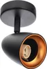 A black and gold ceiling spotlight with a GU10 socket. Produktbild-Vorschau