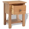 vidaXL Nachttische 2 Stk. 36x30x47 cm Massivholz Eiche Produktbild-Vorschau 2