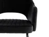 Close-up of a black velvet chair. Produktbild-Vorschau