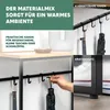 Konzolový stolík eluno z matného čierneho kovu s 1 drevenou Náhľad obrázku produktu 5