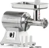 A stainless steel electric meat grinder with sausage stuffer attachments, shown on a white background. Produktbild-Vorschau