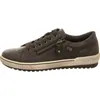 Side view of a black leather sneaker with a zipper. Produktbild-Vorschau