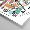 Wanduhr - Quadrat - Glasuhr - Winter Baum Wald Tiere - Produktbild-Vorschau 5