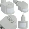A collage of four close-up images of a motion sensor. Produktbild-Vorschau