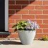 Blumentopf Ø: 30 x H: 24 cm Faux Concrete White, für Innen Produktbild-Vorschau 2