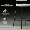 HOMCOM 2er-Set Barhocker, Bistrohocker mit Fußstütze, Produktbild-Vorschau 6