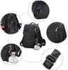 Rucksack mit Doppelreißverschluss Schwarz – Moderner Produktbild-Vorschau 5