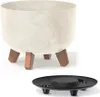 A planter pot with legs and a separate drainage tray. Náhled obrázku produktu