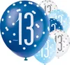 6 Luftballons blau & silber Zahl 13 Produktbild-Vorschau 2