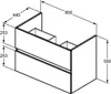 IDEAL STANDARD R0263Y8 WT-Unterschrank Eurovit+ 2 Auszüge Produktbild-Vorschau 3