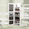 COSTWAY Szafka na biżuterię z pełnowymiarowym lustrem, Podgląd zdjęcia produktu 4