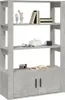 vidaXL Sideboard Betongrau 80x30x119,5 cm Holzwerkstoff Produktbild-Vorschau 4