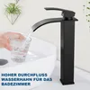 Wasserhahn Bad Schwarz, Waschtischarmatur für Badezimmer, Produktbild-Vorschau 4