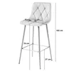Tabouret De Bar - Leobert - Nado - Velours Beige/Pieds Voir les images du produit 6