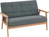 Sofa HOMCOM 2-osobowa, kanapa 115 cm z podłokietnikami, Podgląd zdjęcia produktu 1