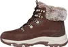 Side view of a brown winter boot with fur trim. Anteprima dell’immagine prodotto