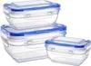 LS-LebenStil 3-fach Frischhaltedosen Clip & Lock Rechteck Produktbild-Vorschau 2