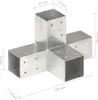vidaXL Connettore per pali 4 pz. Forma a X in metallo Anteprima dell’immagine prodotto 6