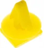 A close-up studio shot of a yellow plastic fastener. Podgląd zdjęcia produktu