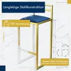 Sgabello da bar 84 cm nero con schienale - Sgabello da bar Anteprima dell’immagine prodotto 5