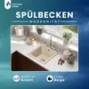 A marketing image for a kitchen sink, showing the sink in a countertop setting with decorative elements. Anteprima dell’immagine prodotto