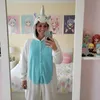 Pigiama Onesie Kigurumi Travestimento Costume Unicorno Anteprima dell’immagine prodotto 5