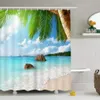 Duschvorhang, Spa und Palmen Strand Ferien Klarer Sonniger Produktbild-Vorschau 2