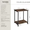 Table d’appoint Yonkers 38,5x30x51,5cm - Bois foncé Voir les images du produit 6