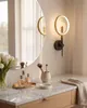 BELIANI LED Wandlampe Gold / Schwarz aus Aluminium Metall Produktbild-Vorschau 2