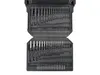 A set of drill bits and drivers in a black plastic case, shown open. Náhled obrázku produktu
