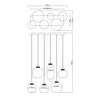 Pendelleuchte, Metall, Schwarz-matt, Glas Rauchfarbe, L 80 Produktbild-Vorschau 8