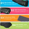A marketing image divided into four sections, each highlighting a feature of a printer toner cartridge. Produktbild-Vorschau